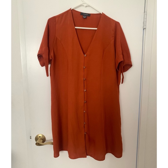 orange primark dress Womens Orange Asymmetric Mesh Cape Mini Dress